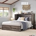 LUXOAK Full Murphy Cabinet Bed with with Storage &amp; Charging Station
