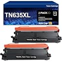 Twin Pack TN635XL Black Toner Cartridges Replacement for TN635 Brother HL-L8430CDW L8430CDWT L8570CDW MFC-L8730CDW L8930CDW L8970CDW EX57(2 Black,5500 Pages)