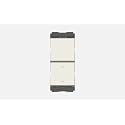 Twin Switch 6A - 2 Gang - 1 Way + 2 Way - 1 Module (Frost White)