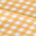 Twin XL Sheets Set, 3 Pieces 16" Deep Pocket Hotel Luxury, Orange Gingham