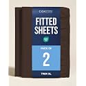Twin XL Fitted Sheet - College Dorm Room Essentials - Brown