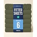 Twin XL Fitted Sheet - College Dorm Room Essentials - Sage Green