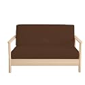 Twin-XL Size Futon Covers - 100% Egyptian Cotton Futon Slipcover Chocolate