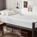 Twin XL Size Waterproof Mattress Protector Quilted, Breathable Ultra-Soft Filling Mattress Pad, Fitted Deep Pocket Mattress Cover Fits 6''-19'' Mattress White