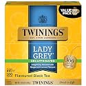 Twinings Decaffeinated Lady Grey Black Tea Individually Wrapped Bags, 100 Count (Pack of 1), Orange Peel &amp; Lemon Peel, Fresh and Uplifting, Caffeinated, Enjoy Hot or Iced, 100 Teabags