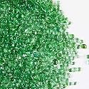 TWINKLING High Luster Round Fire Glass Stones,Glass Marbles,Glass Pebbles,Glass Beads Gems for Fire Pit Vase Fillers Crafts Aquarium Garden Decoration,3-6mm,1-Pound Jar (Light Green)