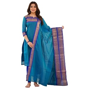 TWINLIGHT Womens Kanchi Cotton Elephant Jaquard Work