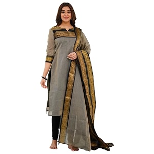 TWINLIGHT Womens Kanchi Cotton Elephant Jaquard Work