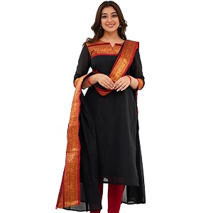 TWINLIGHT Womens Kanchi Cotton Elephant Jaquard Work