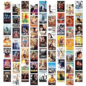 twinster aesthetic bollywood movie stickers collage kit set of 63 poster for room decoration home dcor items self-adhesive wall stickers size40x60 inches