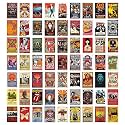 Twinster Cardboard Aesthetic Rock Band Stickers Collage Kit, Set of 63 Poster for Room Decoration, Home Decor Items Self-Adhesive Wall Size:4.0X6.0 Inches