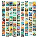 Twinster Cardboard Aesthetic Travel Wall Stickers Collage Kit, Set Of 63 Poster For Room Decoration, Home Decor Items Self-Adhesive Size:4.0X6.0 Inches