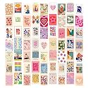 Twinster Glass Aesthetic Wall Stickers Collage Kit, Set of 63 Poster for Room Decoration,Home Décor Items, Self-Adhesive Wall Stickers Size: 4.0X6.0 Inches