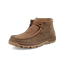 Twisted X Men's Chukka Driving Moc, Moc Toe with CellStretch, Bomber &amp; Chocolate, 7.5 W