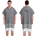 Twistover 1 Pcs Turkish Towel Poncho Surf Poncho 35 x 47 in, Black
