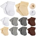 Twistover 10 Pairs Preemie Cotton Turn Cuff Socks