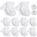 Twistover 10 Pairs Preemie Cotton Turn Cuff Socks