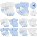 Twistover 10 Pairs Preemie Cotton Turn Cuff Socks