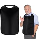Twistover Double Layer Stretchable Adult Bibs with Crumb Catcher Waterproof Washable Clothing Protector Adult Bibs for Eating