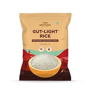 two brothers ajara ghansal semi-polished rice 1 kg  aromatic gi tagged variety