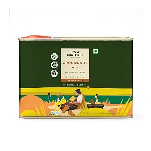 two brothers india39s only certified glyphosate free groundnut oil made using farm grown groundnutscold-pressed and single-filtered oil for healthier cookingkacchi ghanimara chekku natural and unrefined 2 litres tin can