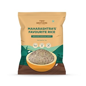 two brothers indrayani rice 1kg naturally grown unpolished  nutritious fragrant and gluten-free