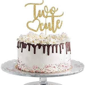 Two Cute Cake Topper 2nd Birthday