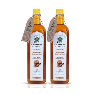 two farmers organics kacchi ghani yellow mustard oil cold-pressed amp unrefined  extra virgin peeli sarso oil  2l pack