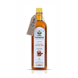 two farmers organics yellow mustard oil 100 pure amp natural  cold-pressed extra virgin amp wood-pressed peeli sarso oil  1l pack