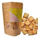 two little birds Cheese &amp; Herbs Crackers - Italian Herbs and Cheese Flavoured| Baked Not Fried| Eggless, Handmade, Freshly Baked Snacks Chips| No Added Preservatives or Palm Oil| 120Grams (Pack of 1)