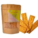 two little birds | Chilli Garlic Lavash | Handmade | Baked Not Fried Crunchy Chips| Freshly Baked & Preservative Free| Eggless Flatbread | 120 gram (Pack of 1)