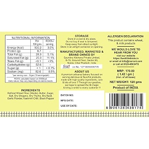 two little birds italian herb crackers - made with in house italian spice mix baked not fried eggless handmade freshly baked snacks chips no added preservatives or palm oil 120grams pack of 4