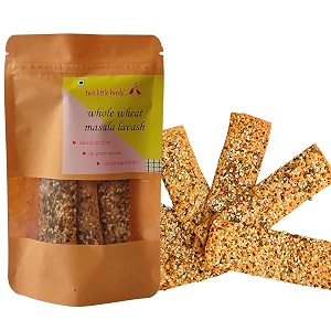 two little birds  whole wheat masala lavash  100 whole-wheat  handcrafted eggless flatbread  freshly baked with premium ingredients healthy crunchy snacks  120 gram pack of 1