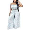 Two Piece Sets for Women Summer Outfits Crop Tops and Wide Leg Pants Sets Sexy Jumpsuits Vacation Outfits with Pockets