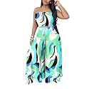 Two Piece Sets for Women Summer Outfits Crop Tops and Wide Leg Pants Sets Sexy Jumpsuits Vacation Outfits with Pockets