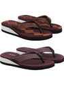 TWO SOFT Women Slippers Maroon Brown 6