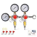 Two System CO2 Regulator, Dual Output Keg Regulator Beer Regulator
