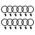 TWOPAGES 12 Pack Gold Curtain Rings with Clip, 1.5" Curtain Clip for Panel