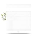 TWOPAGES Liz Linen Top Down Bottom Up Roman Shades for Windows, Snow White