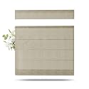 TWOPAGES Liz Linen Top Down Bottom Up Roman Shades for Windows, Taupe Grey