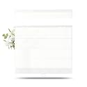 TWOPAGES Liz Linen Top Down Bottom Up Roman Shades for Windows,Beige White