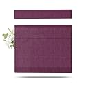 TWOPAGES Liz Linen Top Down Bottom Up Roman Shades for Windows, Plum