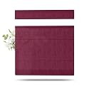 TWOPAGES Liz Linen Top Down Bottom Up Roman Shades for Windows, Red Wine