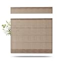 TWOPAGES Liz Linen Top Down Bottom Up Roman Shades for Windows, Rust Brown