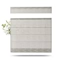 TWOPAGES Liz Linen Top Down Bottom Up Roman Shades for Windows, Light Grey