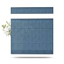 TWOPAGES Liz Linen Top Down Bottom Up Roman Shades for Windows,Aegean Blue