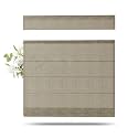 TWOPAGES Liz Linen Top Down Bottom Up Roman Shades for Windows, Oak