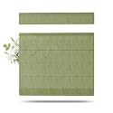 TWOPAGES Liz Linen Top Down Bottom Up Roman Shades for Windows, Jade Green