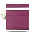 TWOPAGES Liz Linen Top Down Bottom Up Roman Shades for Window,Burgundy Red