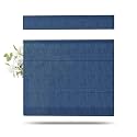 TWOPAGES Liz Linen Top Down Bottom Up Roman Shades for Windows, Navy Blue